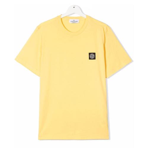 스톤아일랜드 쥬니어 로고패치 티셔츠 옐로우 761620147 (12)